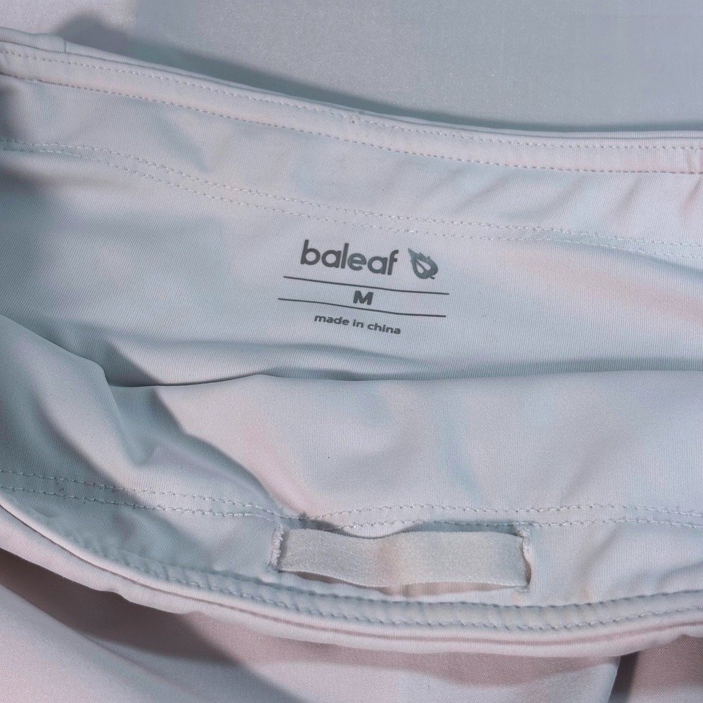 Baleaf Women White Pleated Running Skirt Tennis Skort with Pockets Size Medium - Picture 5 of 7